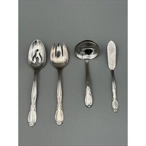 Chapel Hill Superior Stainless 4 Pc Serving Fork Slotted Spoon Ladle Butter VTG‎